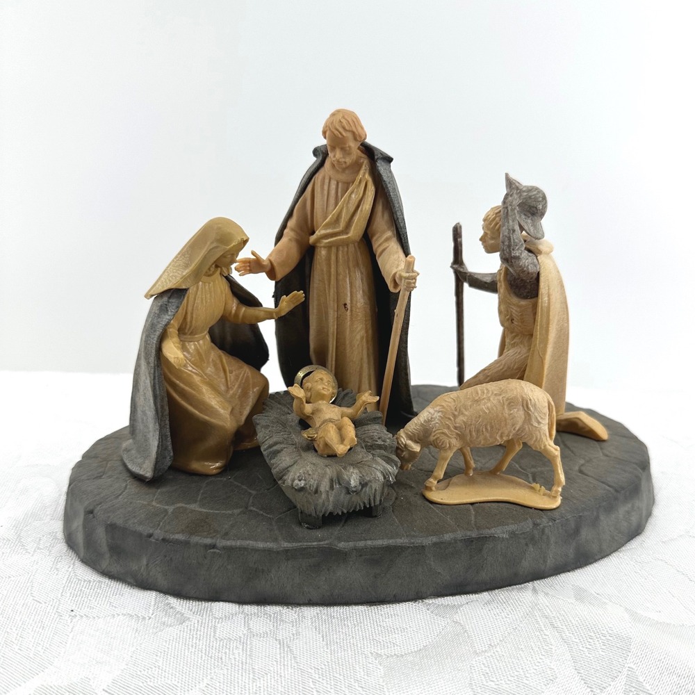 Vintage Nativity Scene Made in Italy Christmas Figures Traditional Manger Scene